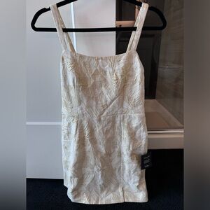 Lulus Gold Metallic Mini Dress